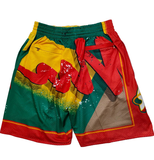 Seattle SuperSonics 1995 Retro Shorts - Design 1