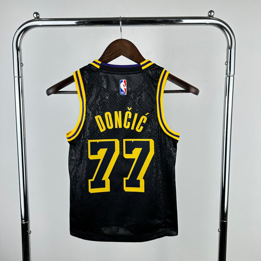 Los Angeles Lakers Black Mamba Jersey - Luka Doncic #77 (Kids)