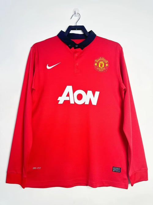 Man's Retro Long Sleeve Manchester United  Team Home - 2013/2014