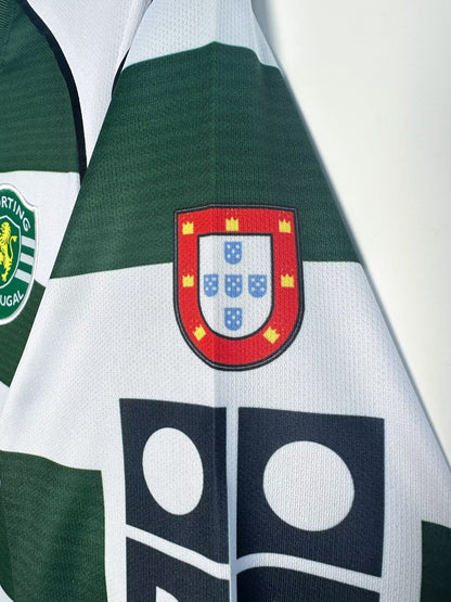Man's Retro Long Sleeve Lisboa Team Home - 2001/03