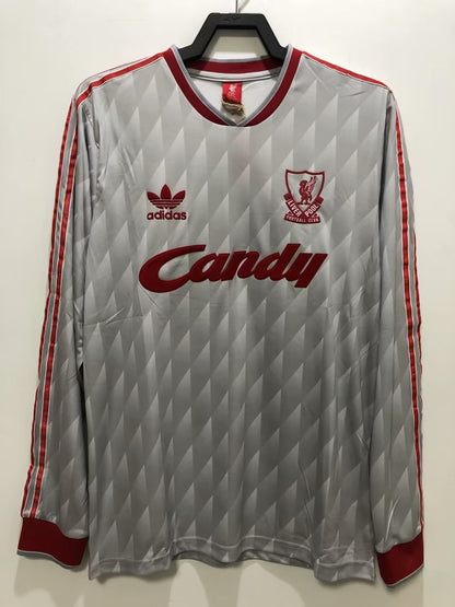 Man's Retro Long Sleeve Liverpool Team - 1989/91