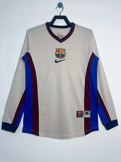 Man's Retro Long Sleeve Barcelona Team Away - 1998/99