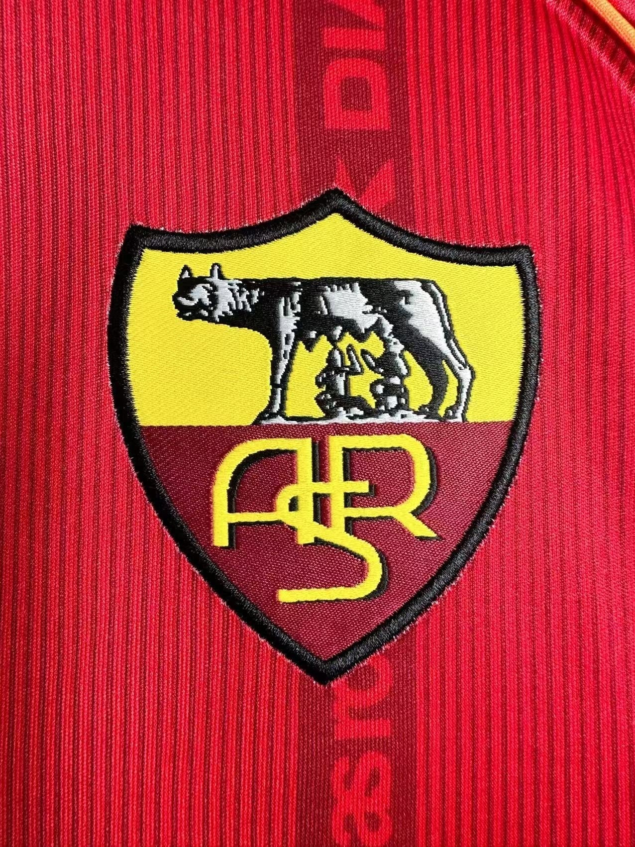 Man's Retro Long Sleeve Roma Team Home - 1999/00