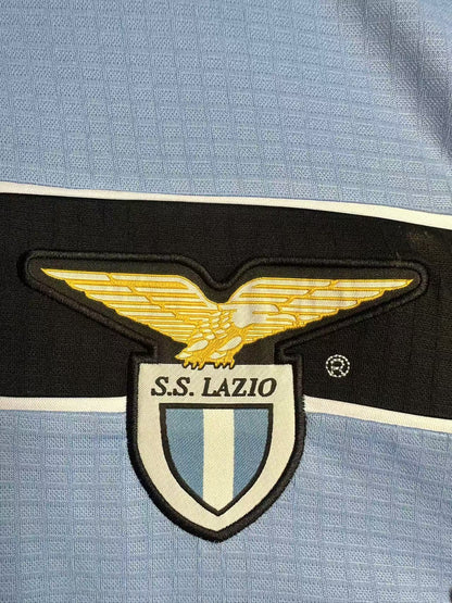 Man's Retro Long Sleeve Lazio Team Home - 1998/99
