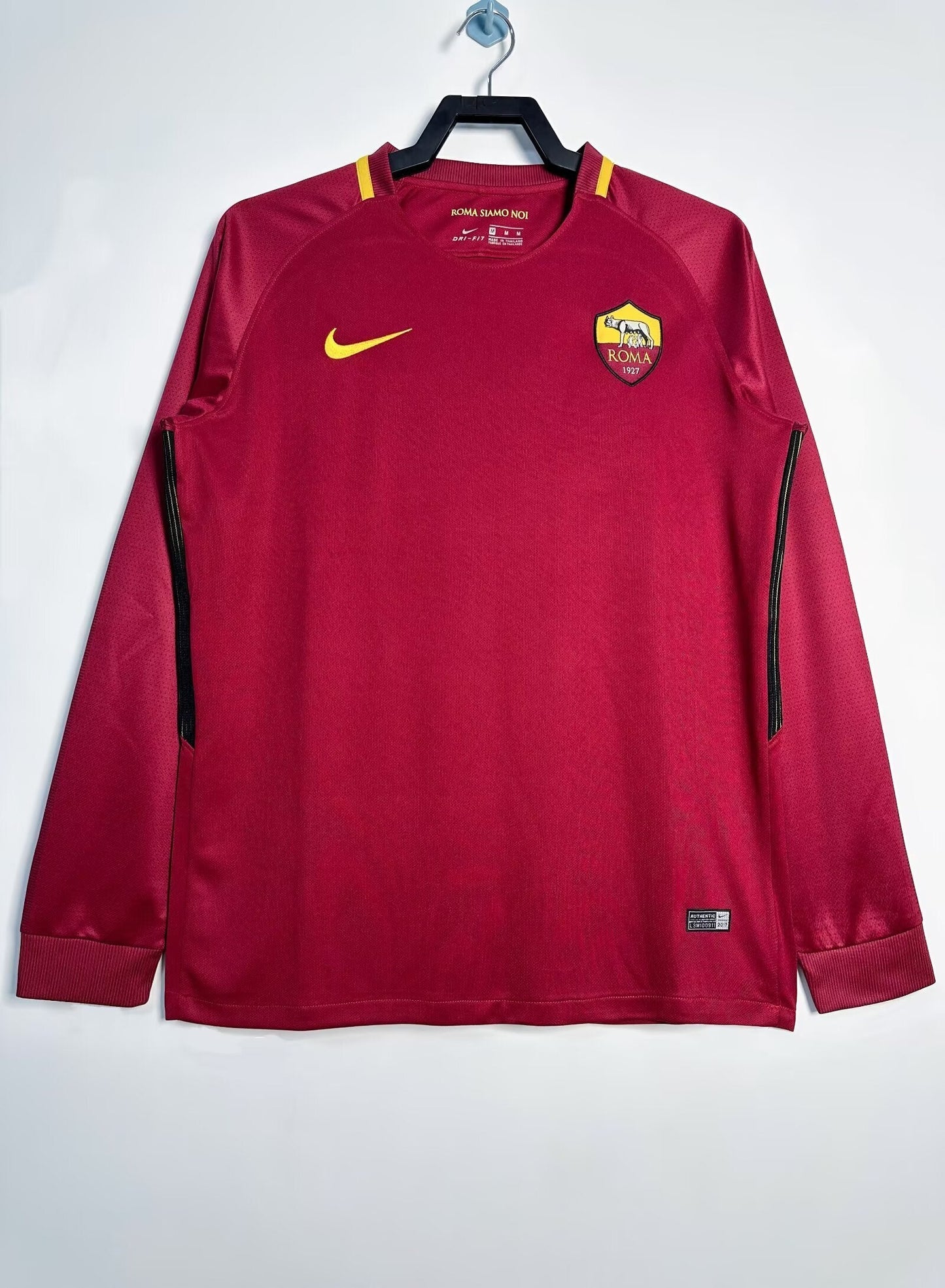 Man's Retro Long Sleeve Roma Team Home - 2017/18