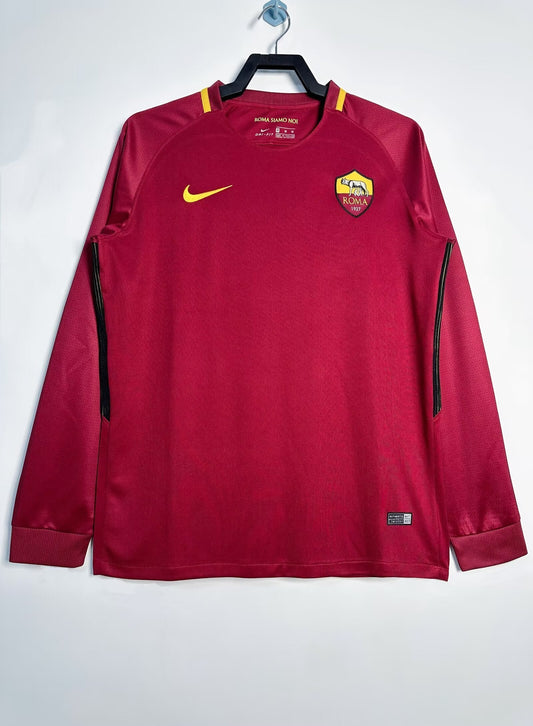 Man's Retro Long Sleeve Roma Team Home - 2017/18