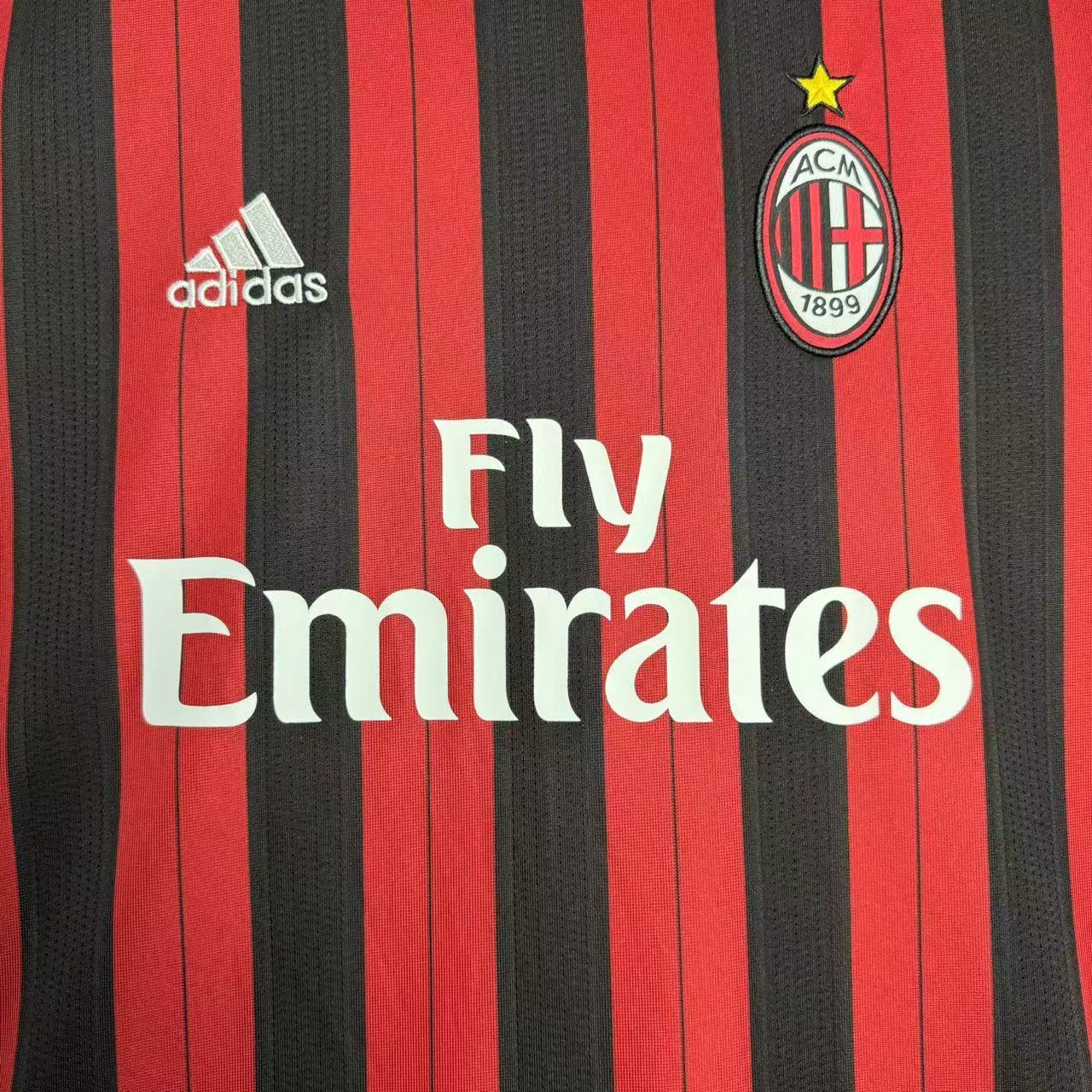 Man's Retro Long Sleeve Milan Team - 2013/2014