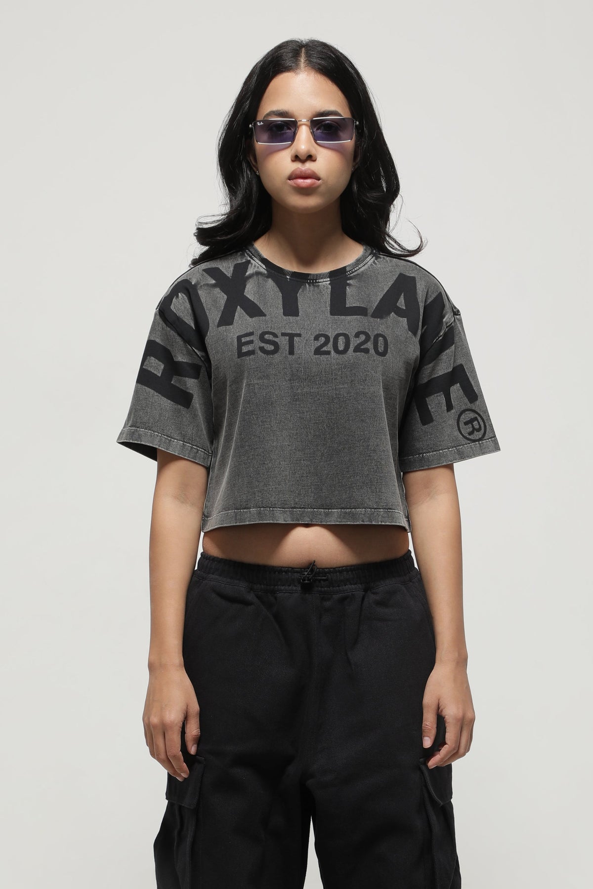 RX Coal Black Crop Top