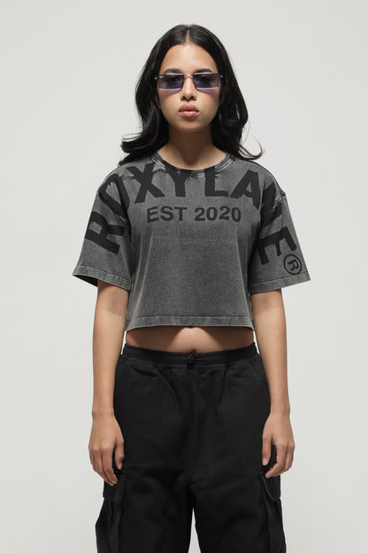 RX Coal Black Crop Top