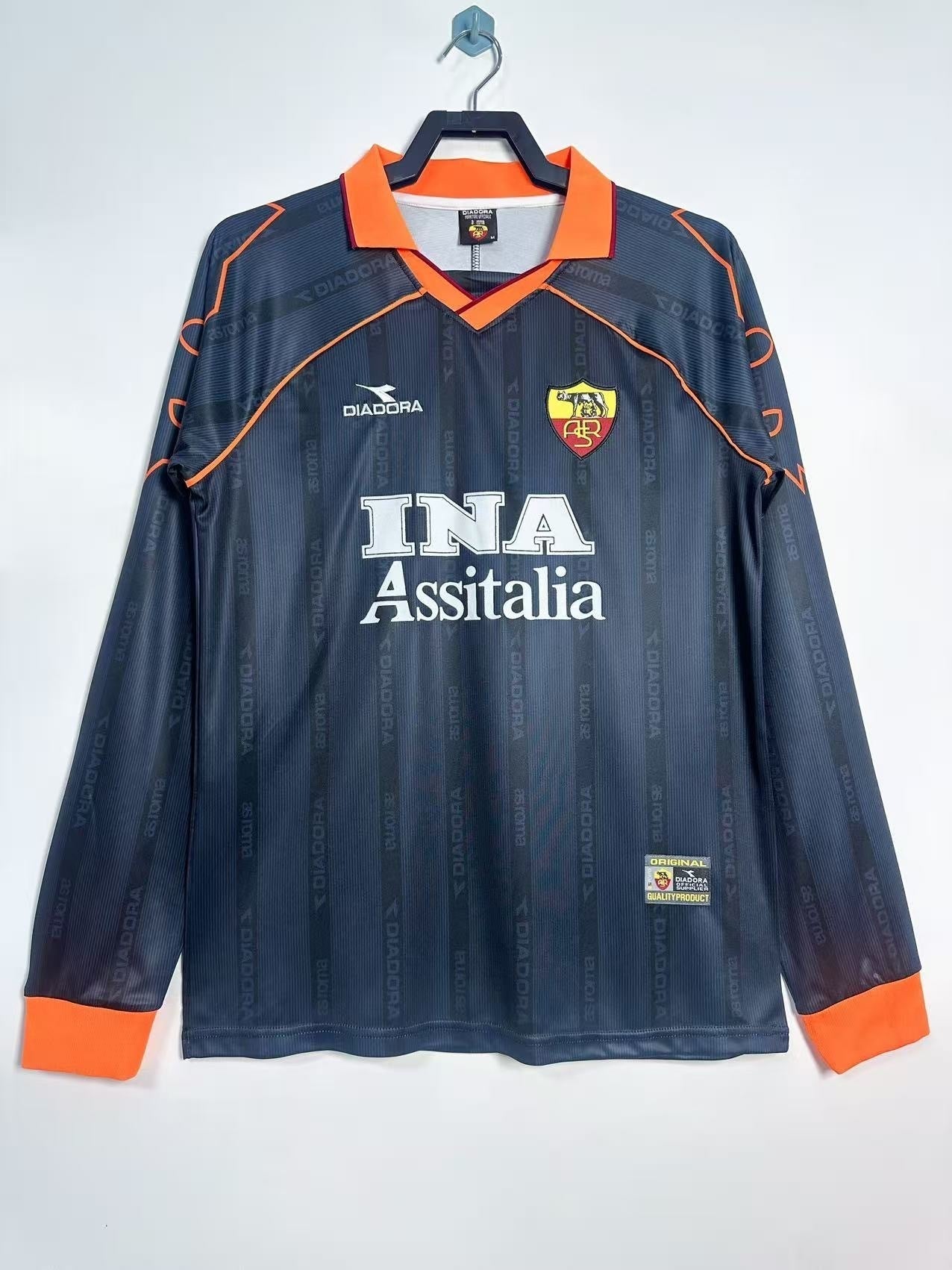 Man's Retro Long Sleeve Roma Team - 1999/00