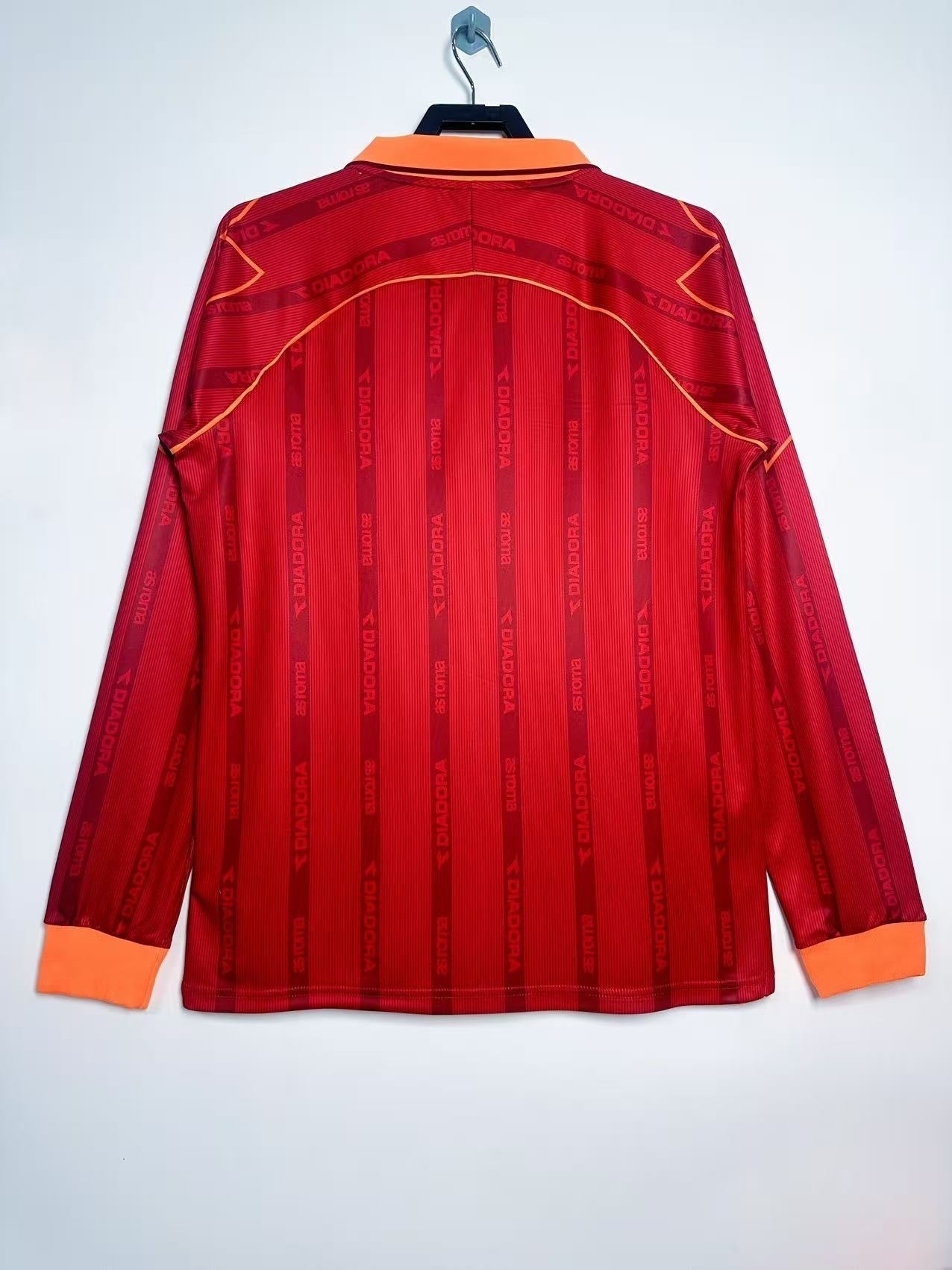 Man's Retro Long Sleeve Roma Team Home - 1999/00