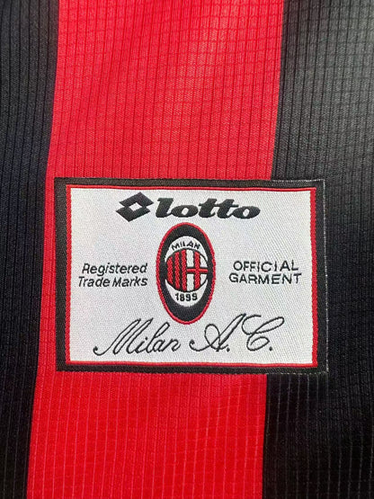 Man's Retro Jersey Milan Team Home - 1997/98