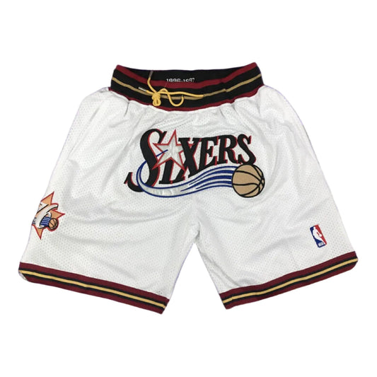 Philadelphia 76ers 1997 Retro Shorts - Design 1