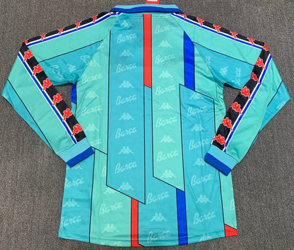 Man's Retro Long Sleeve Barcelona Team Away - 1996/97