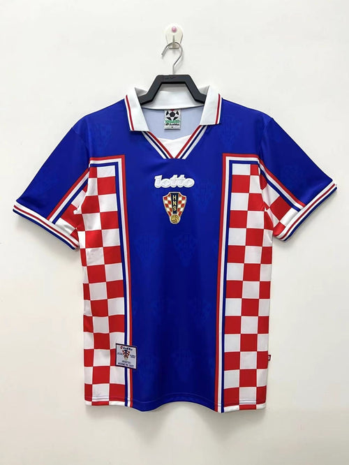 Man's Retro Jersey Croatia National Team Blue - 1998