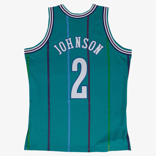 Charlotte Hornets 1992 Retro Jersey - Larry Johnson #2 - Design 2