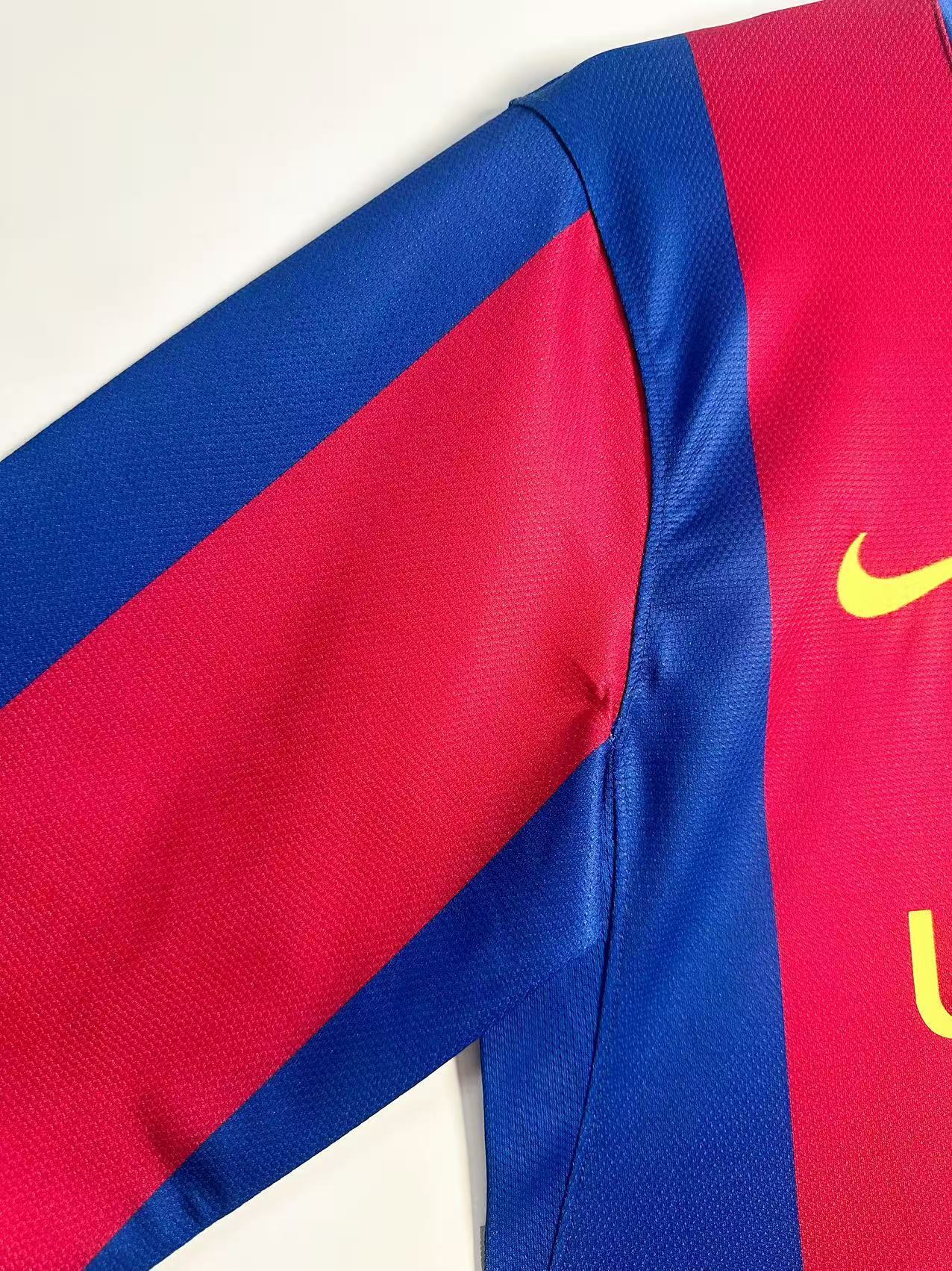 Man's Retro Long Sleeve Barcelona Team Home - 2007/08