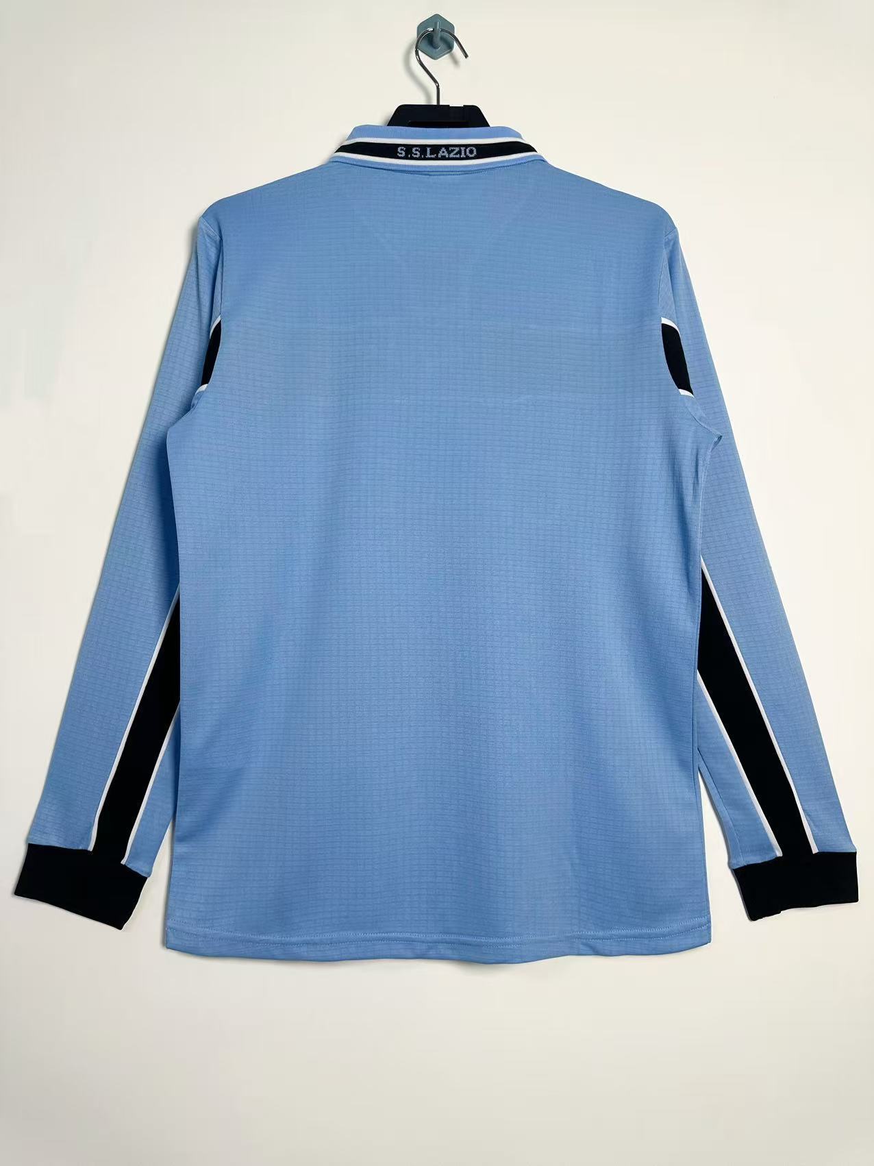 Man's Retro Long Sleeve Lazio Team Home - 1998/99