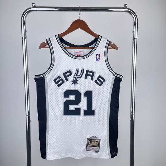 San Antonio Spurs 1998 Retro Jersey - Tim Duncan #21 - Design 2