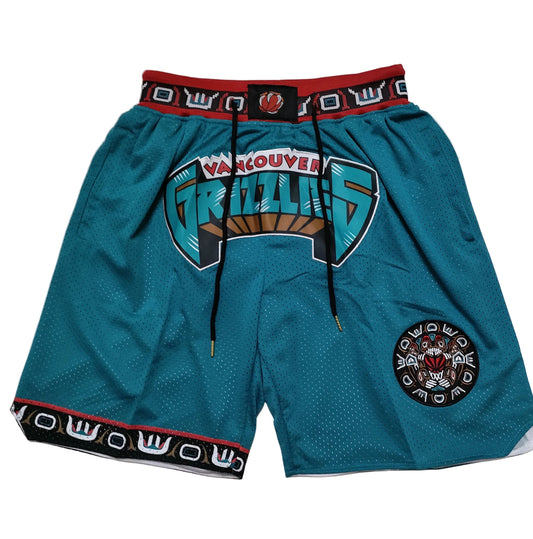 Memphis Grizzlies 1998 Retro Shorts - Design 3