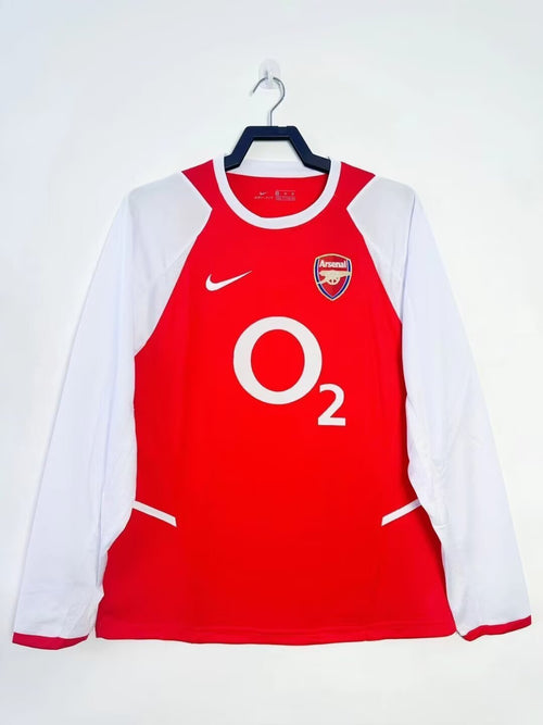 Man's Retro Long Sleeve Arsenal Team Home - 2002/03