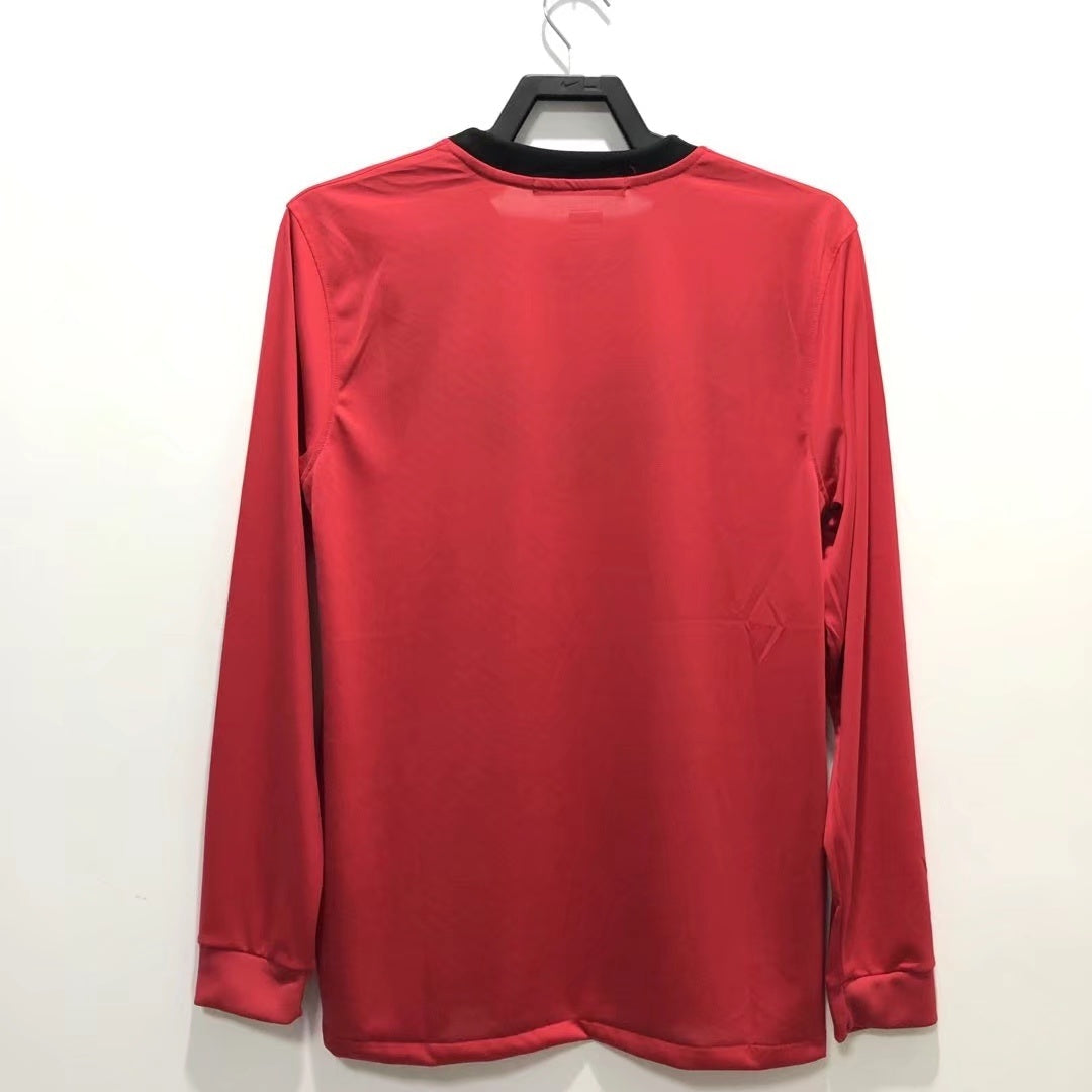 Man's Retro Long Sleeve Manchester United Team Home - 2010