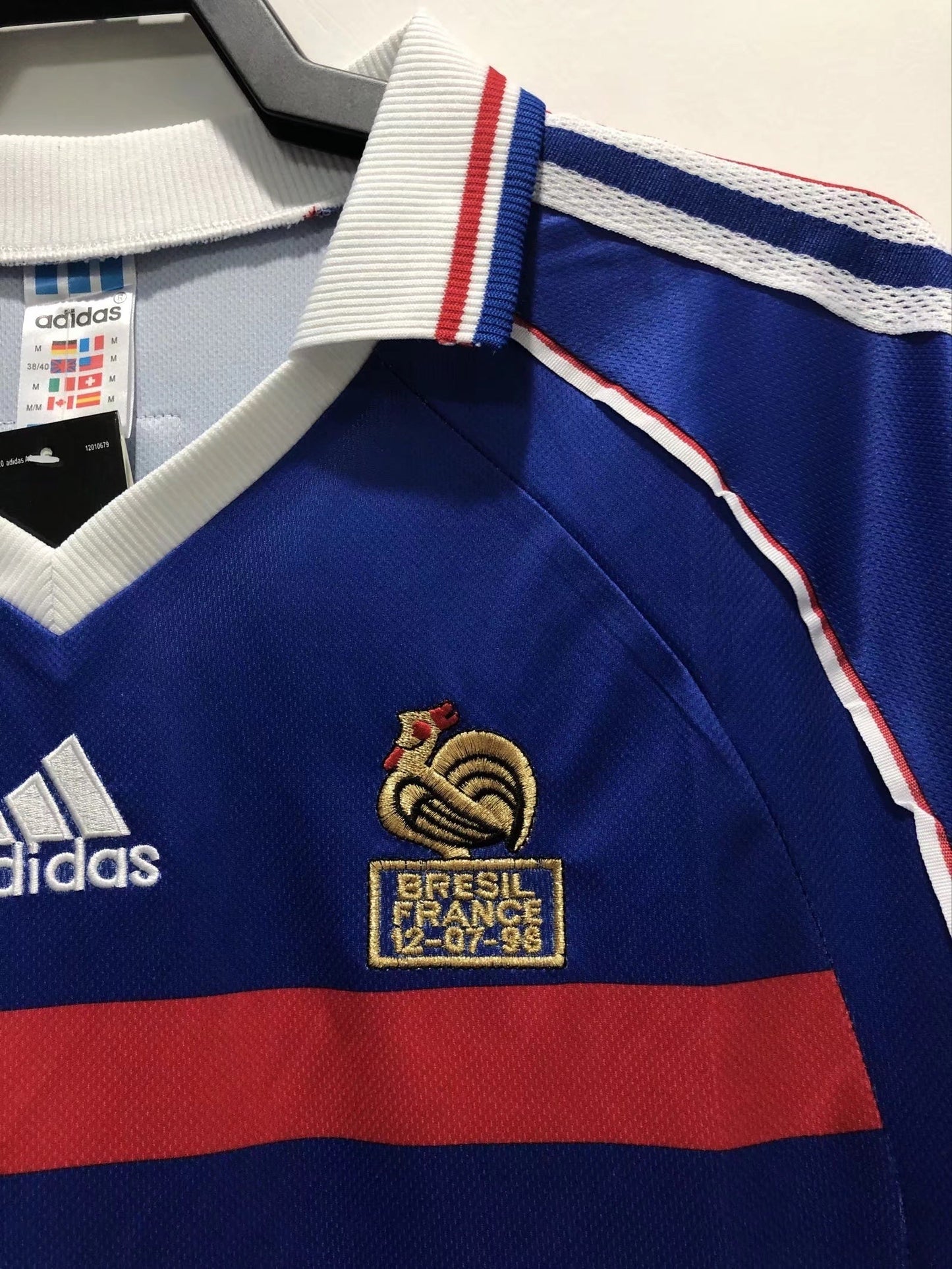 Man's Retro Long Sleeve France National Team Home - 1998
