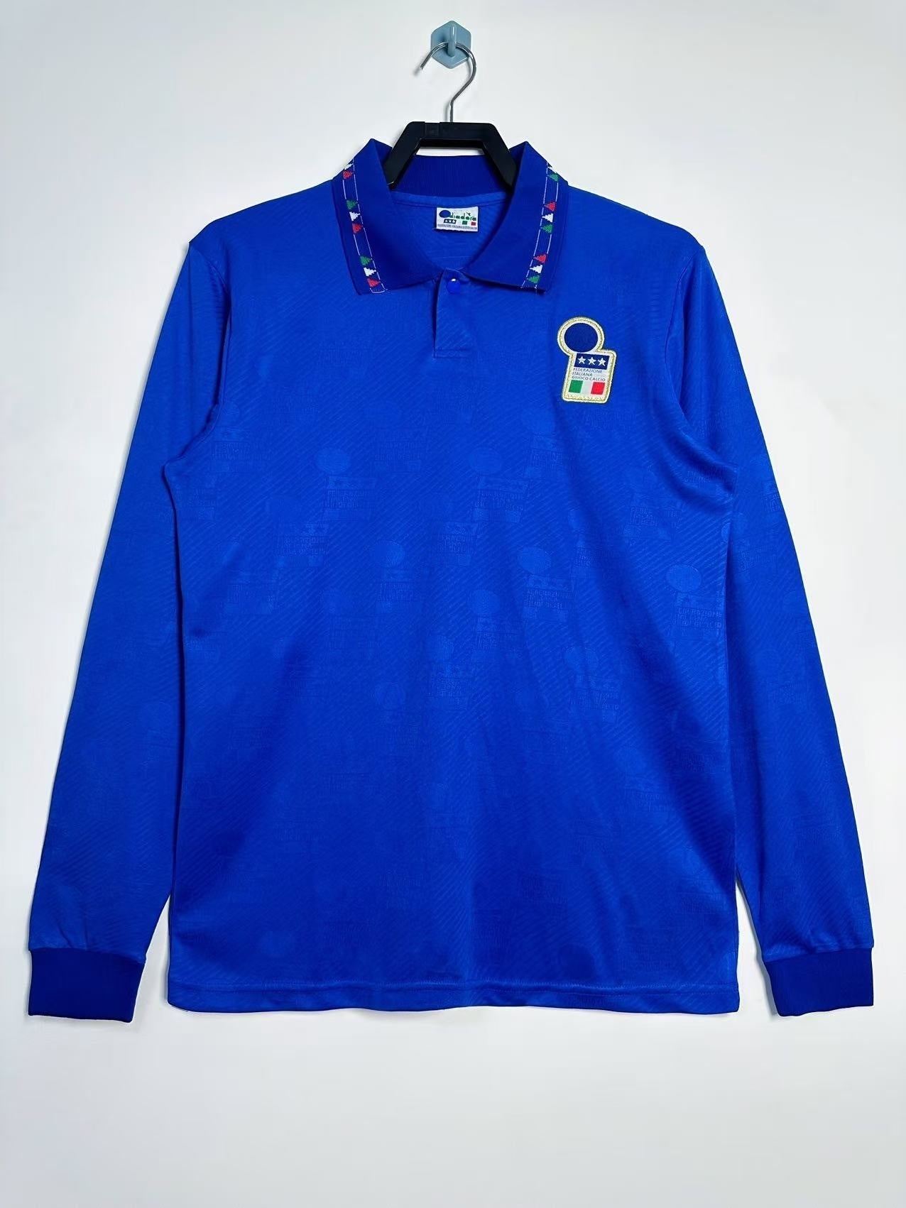 Man's Retro Long Sleeve Italy National Team Home - 1994