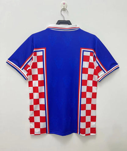Man's Retro Jersey Croatia National Team Blue - 1998