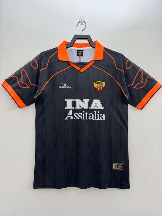 Man's Retro Jersey Roma Team Black - 1999/2000