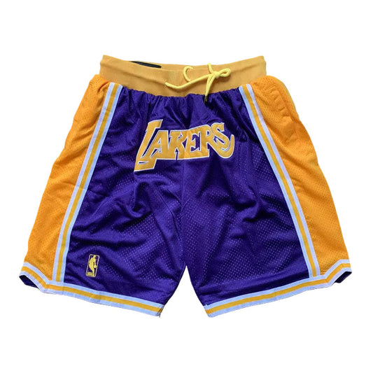 Los Angeles Lakers 1996 Retro Shorts - Design 6