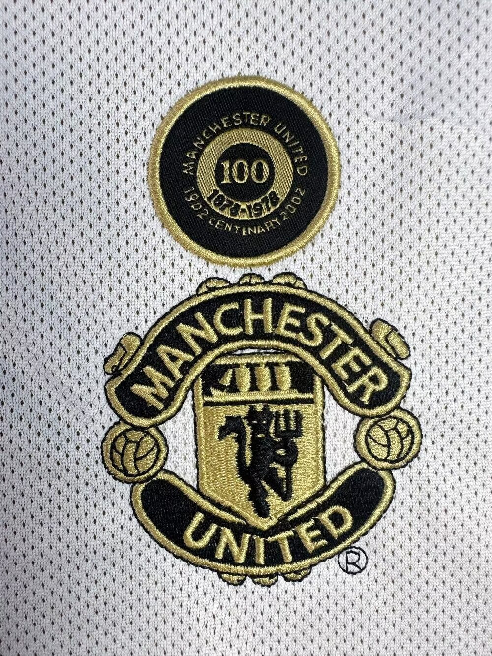 Man's Retro Long Sleeve Manchester United Team Double Sided Edition - 2001/02