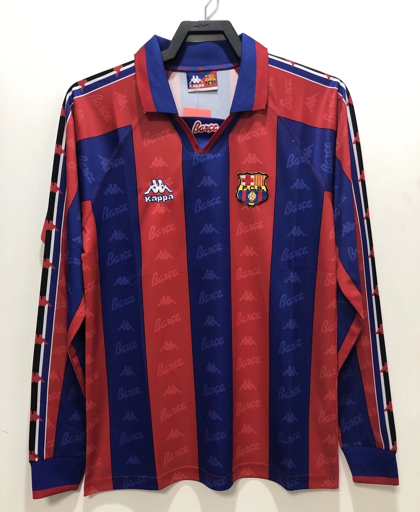 Man's Retro Long Sleeve Barcelona Team Home - 1996/97