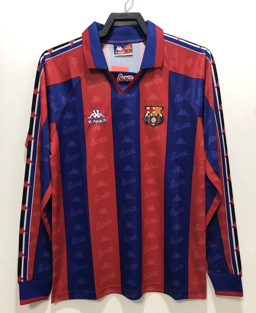 Man's Retro Long Sleeve Barcelona Team Home - 1996/97