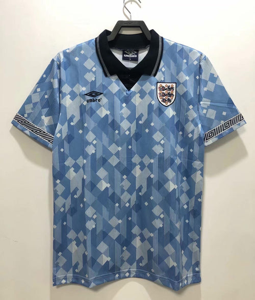 Man's Retro Jersey England National Team Blue - 1990