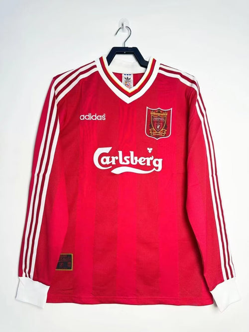 Man's Retro Long Sleeve Liverpool Team Home - 1995/1996