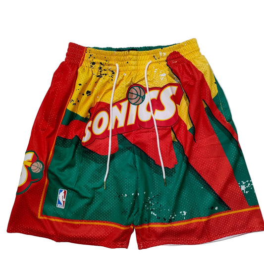 Seattle SuperSonics 1995 Retro Shorts - Design 1