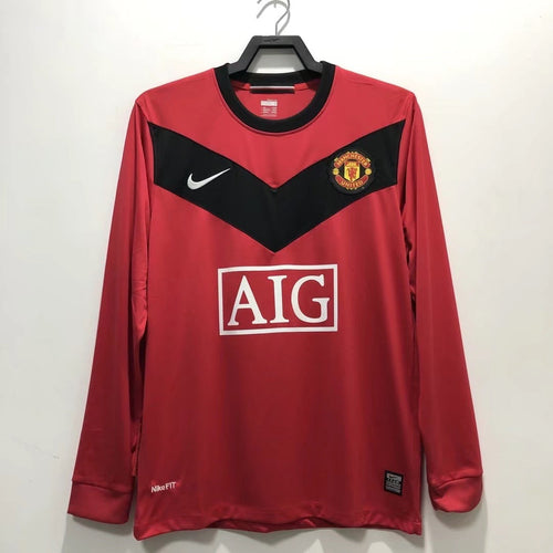 Man's Retro Long Sleeve Manchester United Team Home - 2010
