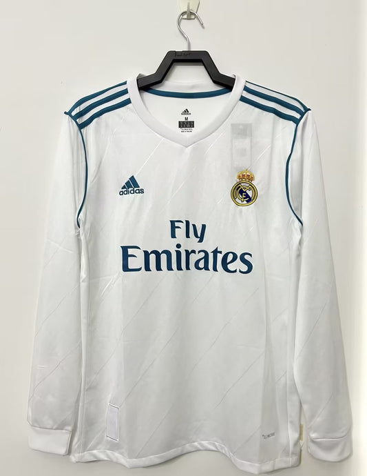 Man's Retro Long Sleeve Real Madrid Team - 2017/18