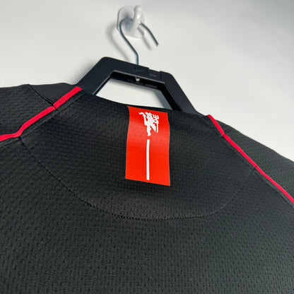 Man's Retro Long Sleeve Manchester United  Team Black - 2007/2008