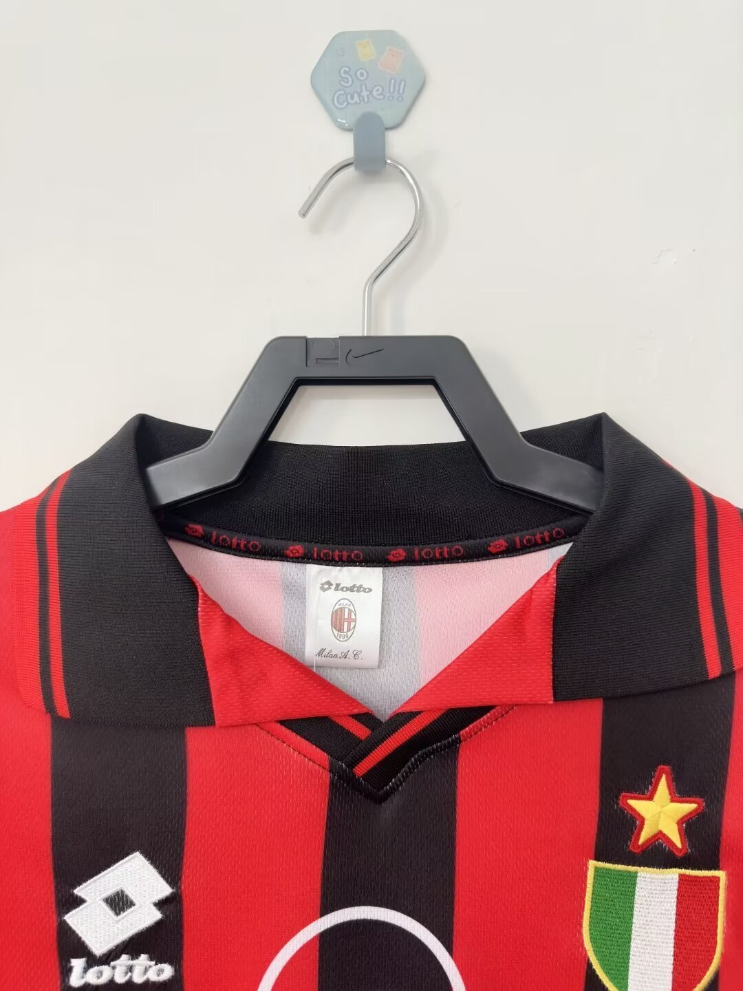 Man's Retro Jersey Milan Team Home- 1996/1997