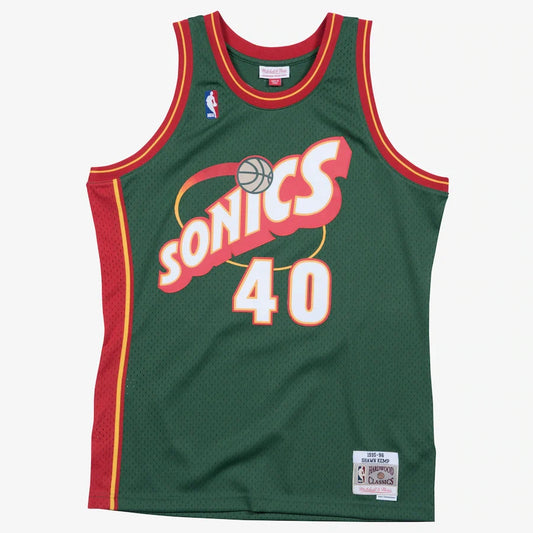 Seattle SuperSonics 1995 Retro Jersey - Shawn Kemp #40 - Design 1