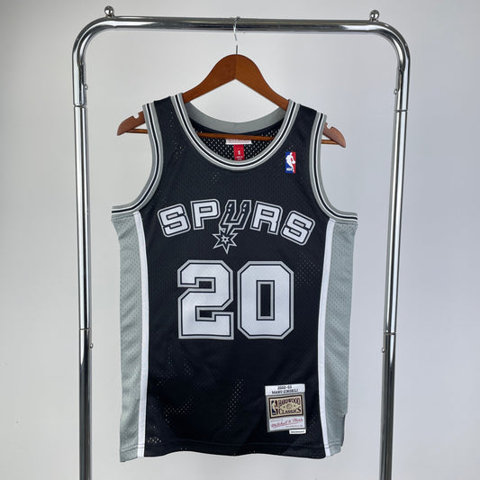 San Antonio Spurs 2002 Retro Jersey - Manu Ginobili #20 - Design 1
