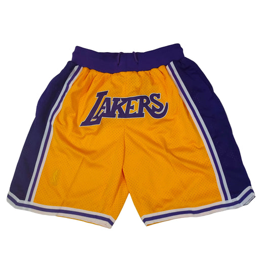 Los Angeles Lakers 1996 Retro Shorts - Design 5