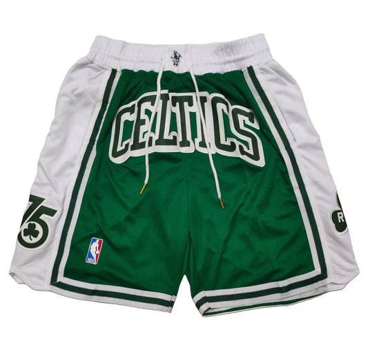 Boston Celtics 1985 Retro Shorts - Design 2