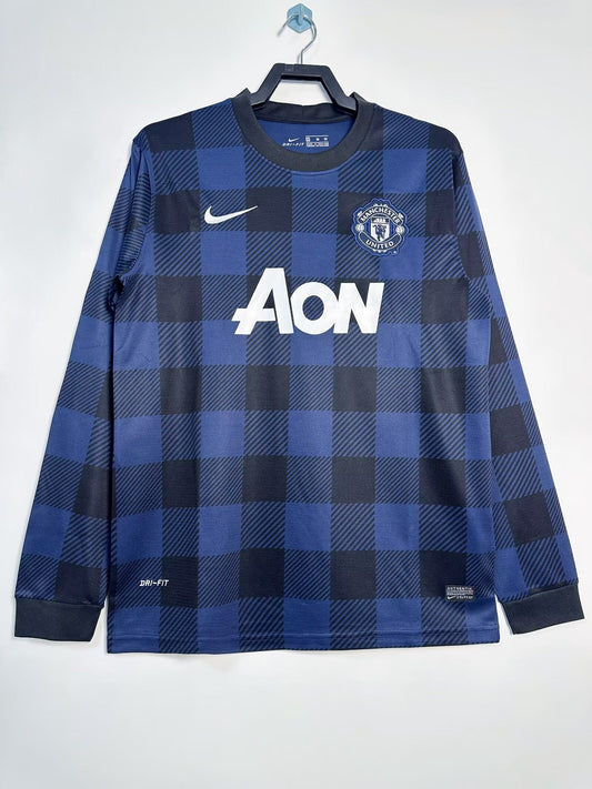 Man's Retro Long Sleeve Manchester United Team Away - 2013/14