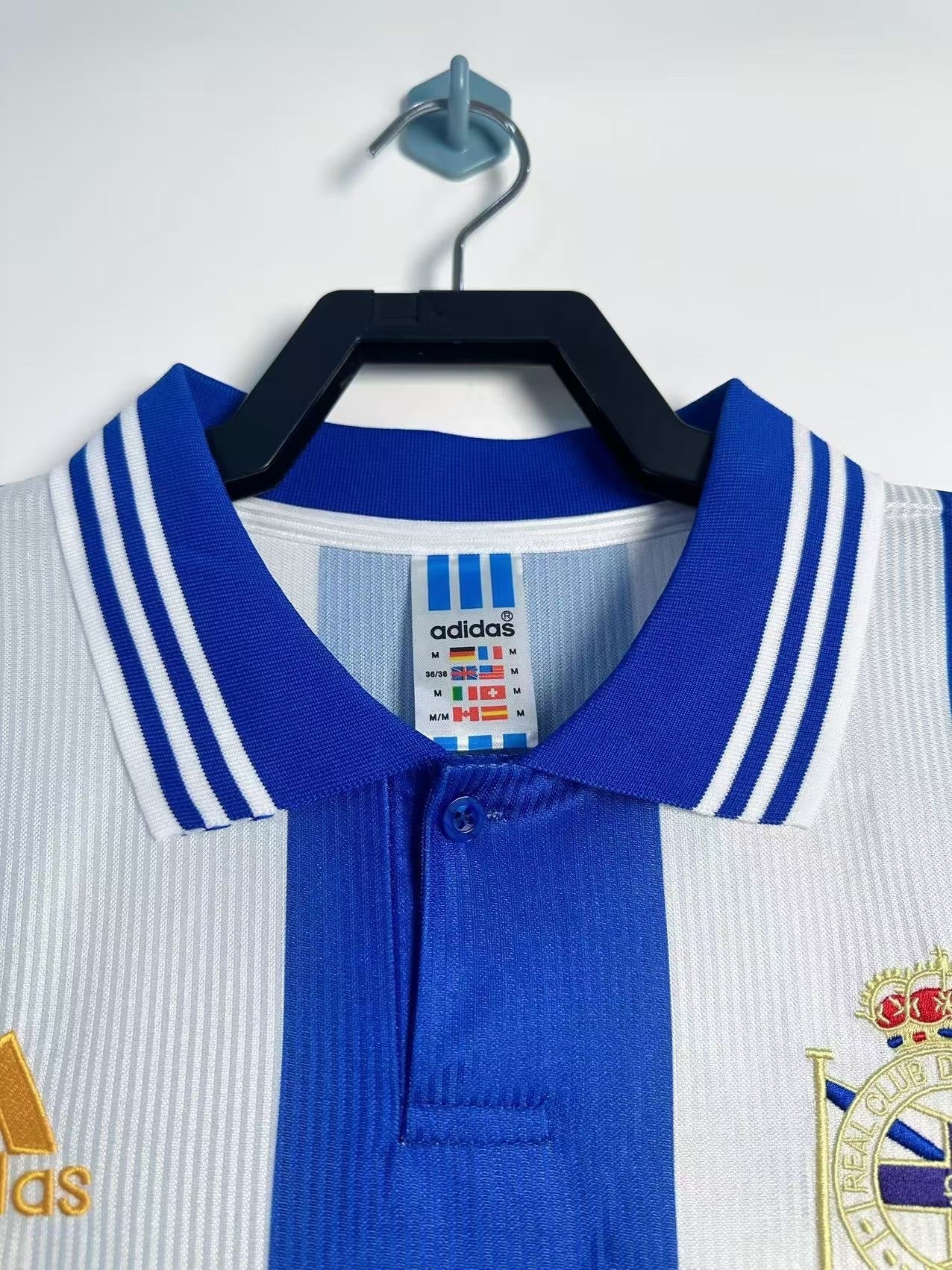 Man's Retro Long Sleeve Deportivo La Coruna Team Home - 1999/00