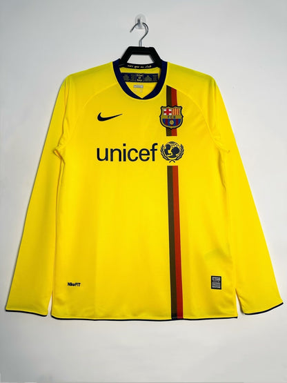 Man's Retro Long Sleeve Barcelona Team Away- 2008/09
