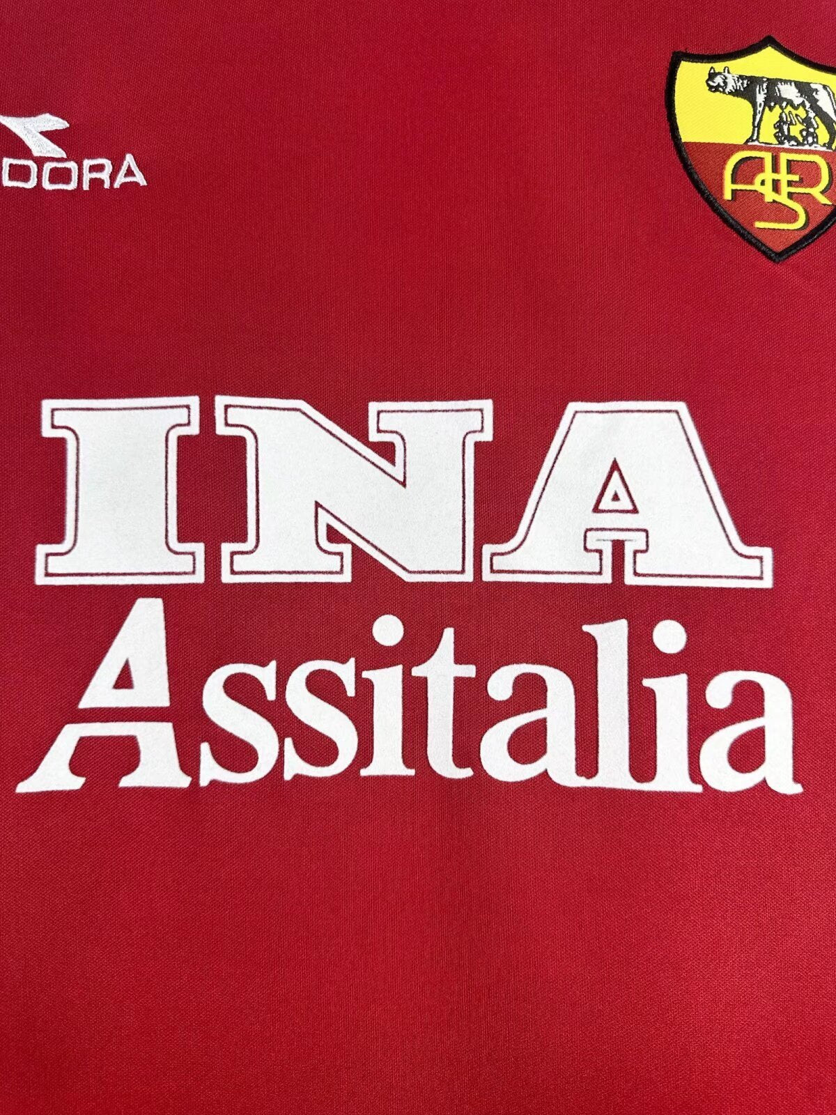 Man's Retro Long Sleeve Roma Team Home - 1998/99