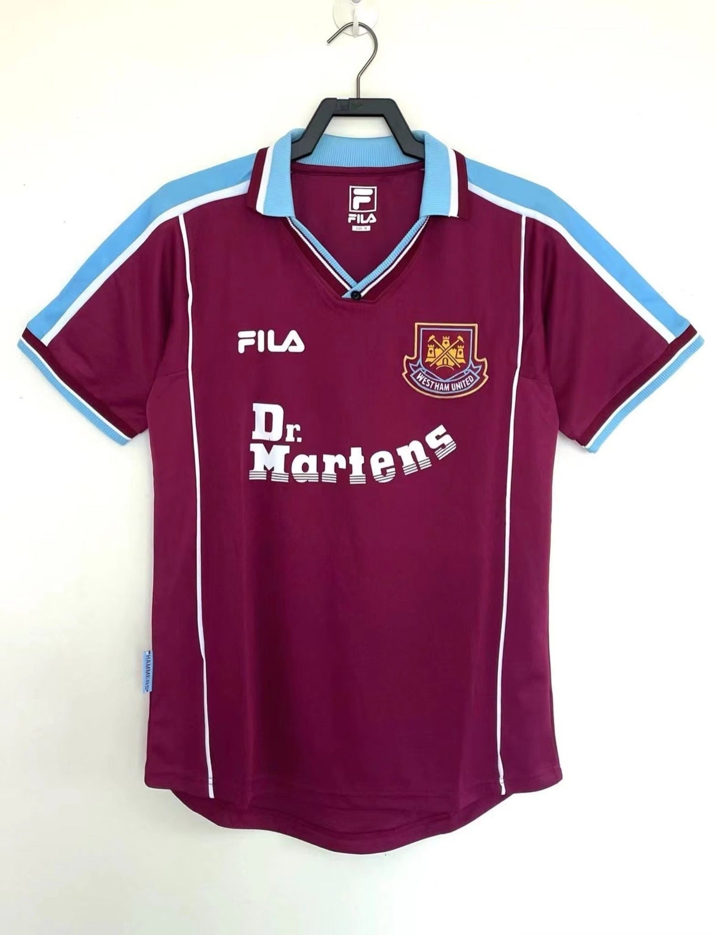 Man's Retro Jersey West Ham Team Home - 1999/01
